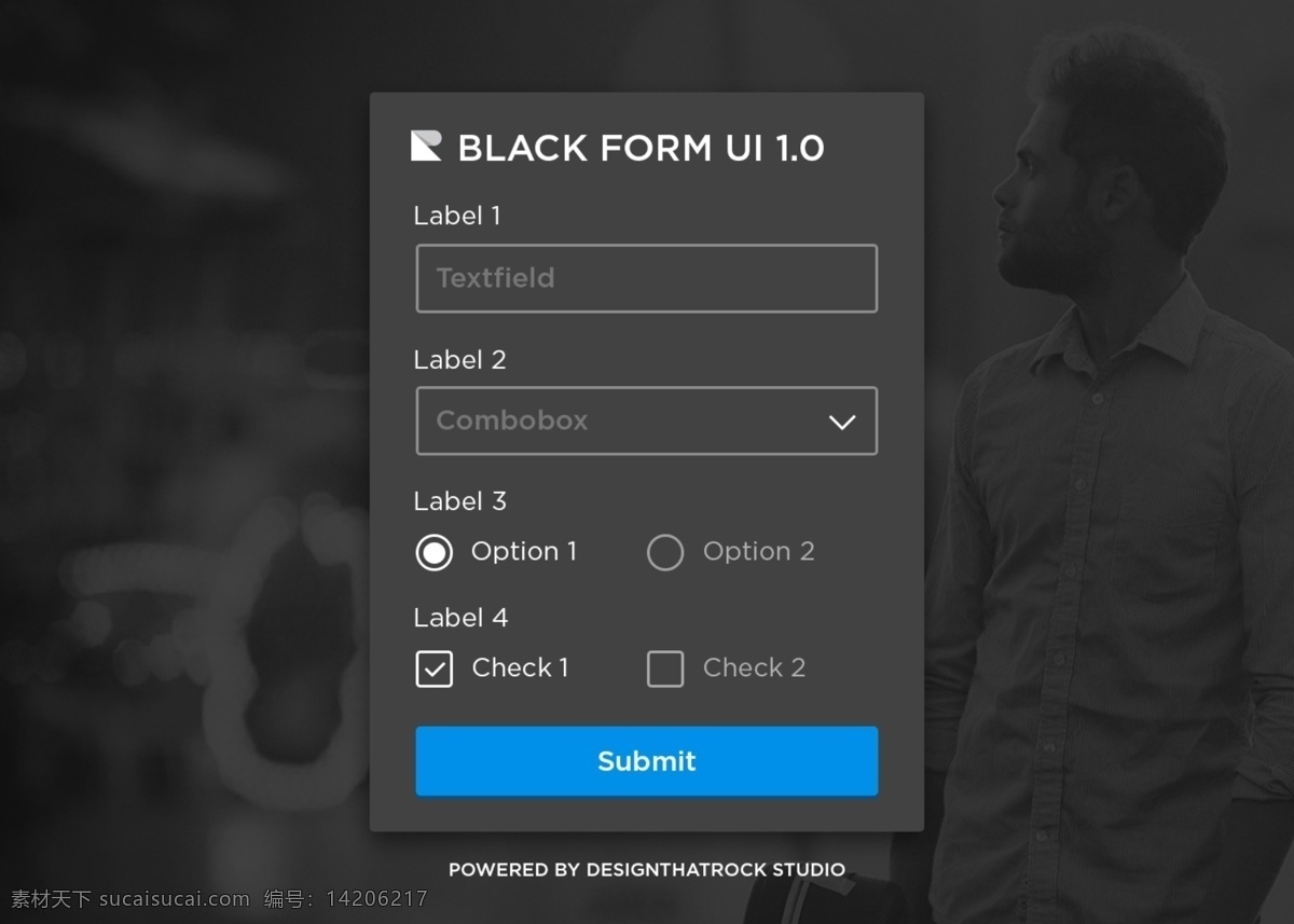 简约 黑色 风格 表单 ui psd下载 ui界面设计 app 界面设计