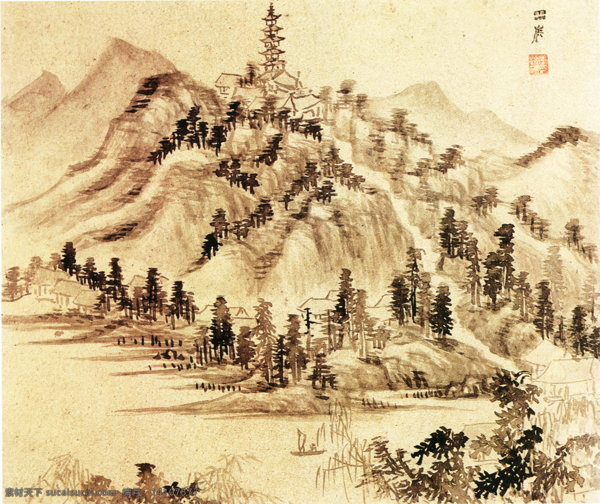 吴中 十景 图 a 国画 山水画 中国水墨画 文化艺术