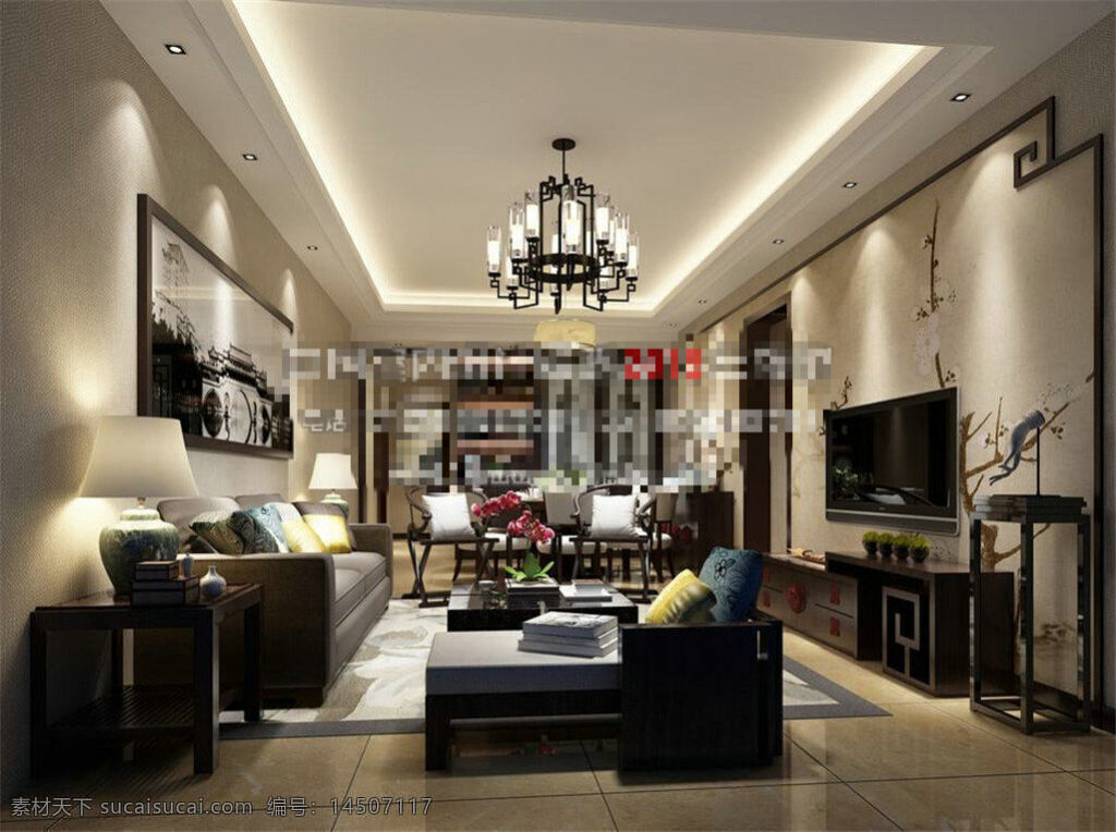 中式 室内 模型 建筑装饰 3dmax 客厅装饰 室内装饰 装饰客厅 3d 装饰 max 黑色