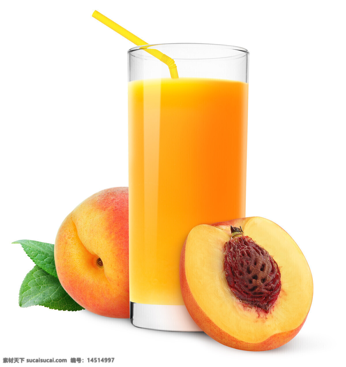 新鲜黄桃果汁 新鲜 水果 鲜榨 黄桃 桃子 果汁 餐饮美食 饮料酒水