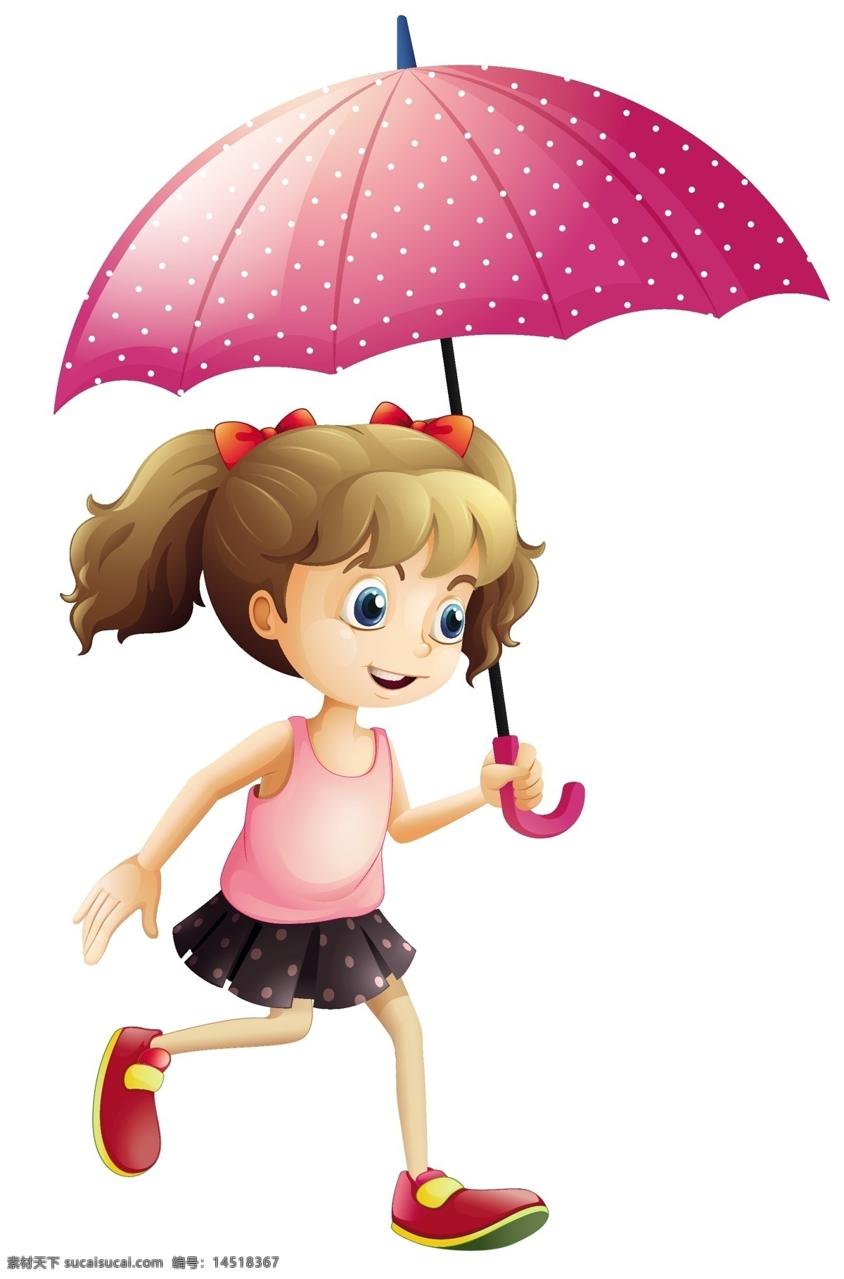 撑雨伞的儿童 卡通雨季儿童 雨伞 撑伞 下雨天 儿童 学生 可爱 卡通 手绘 儿童素材 雨天 雨季 卡通设计