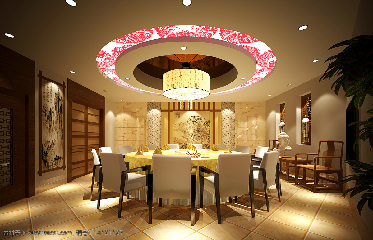 餐厅 包房 效果图 环境设计 室内设计 设计素材 模板下载 家居装饰素材