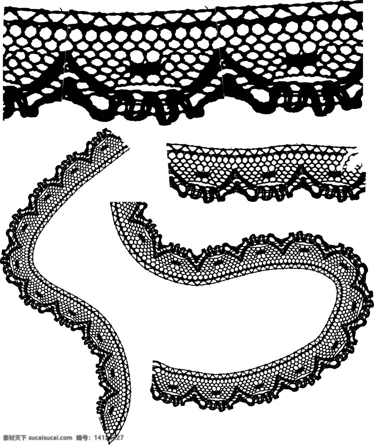 蕾丝 花纹 花边 矢量 矢量素材 雷丝 矢量图 其他矢量图