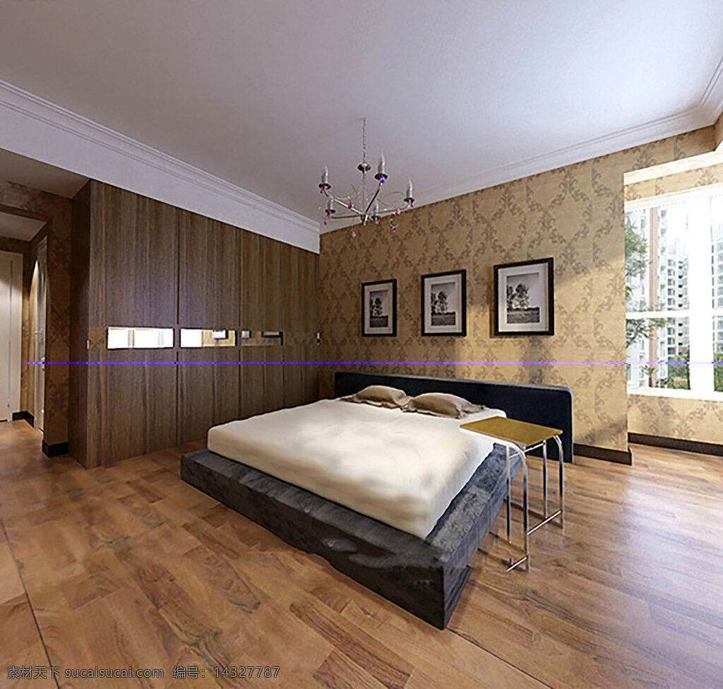 简约 卧室 模型 3d模型 简约家具 室内设计 卧室装饰 max 灰色