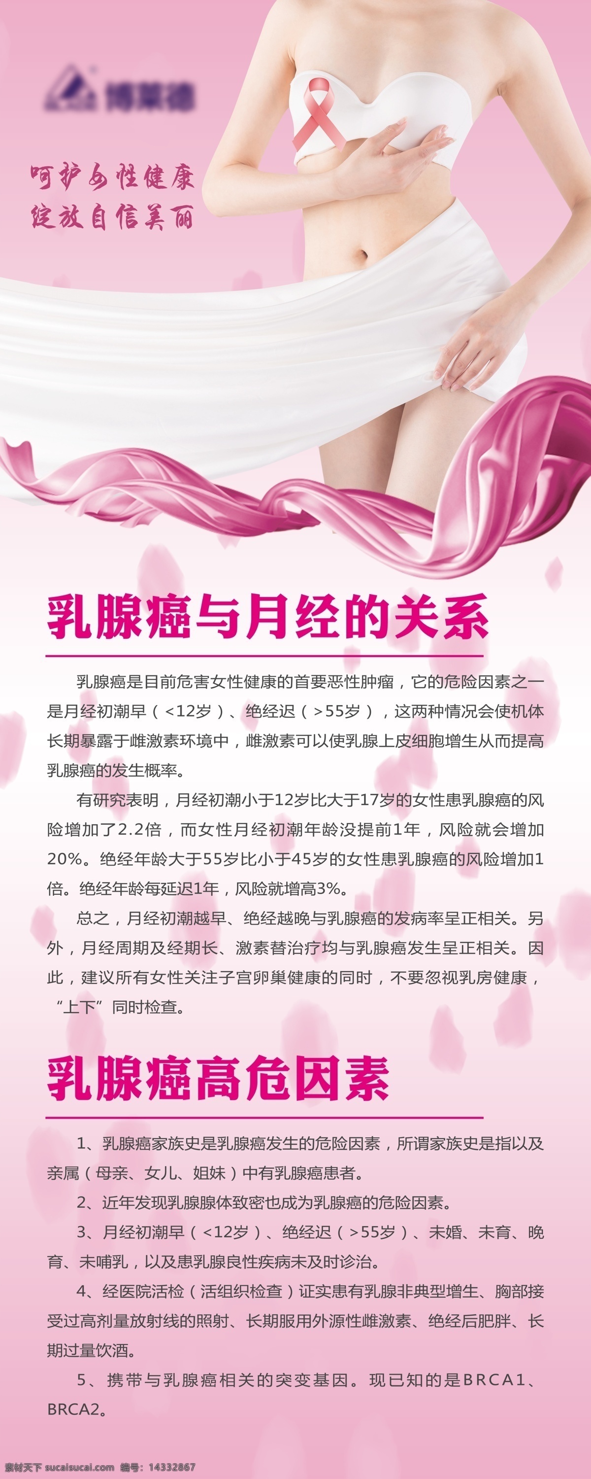 乳腺癌 女性健康 关爱女性 呵护女性 乳腺宣传展架 海报 展板