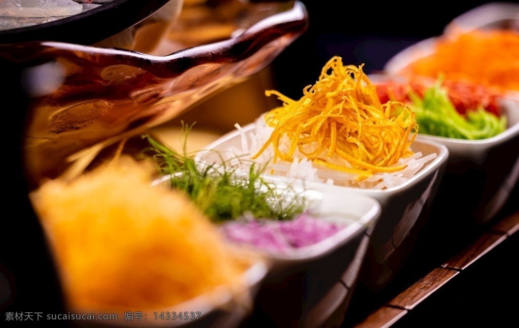 素菜 三鲜丝 胡萝卜丝 海带丝 拼盘 火锅菜 美食摄影 餐饮美食 食物原料
