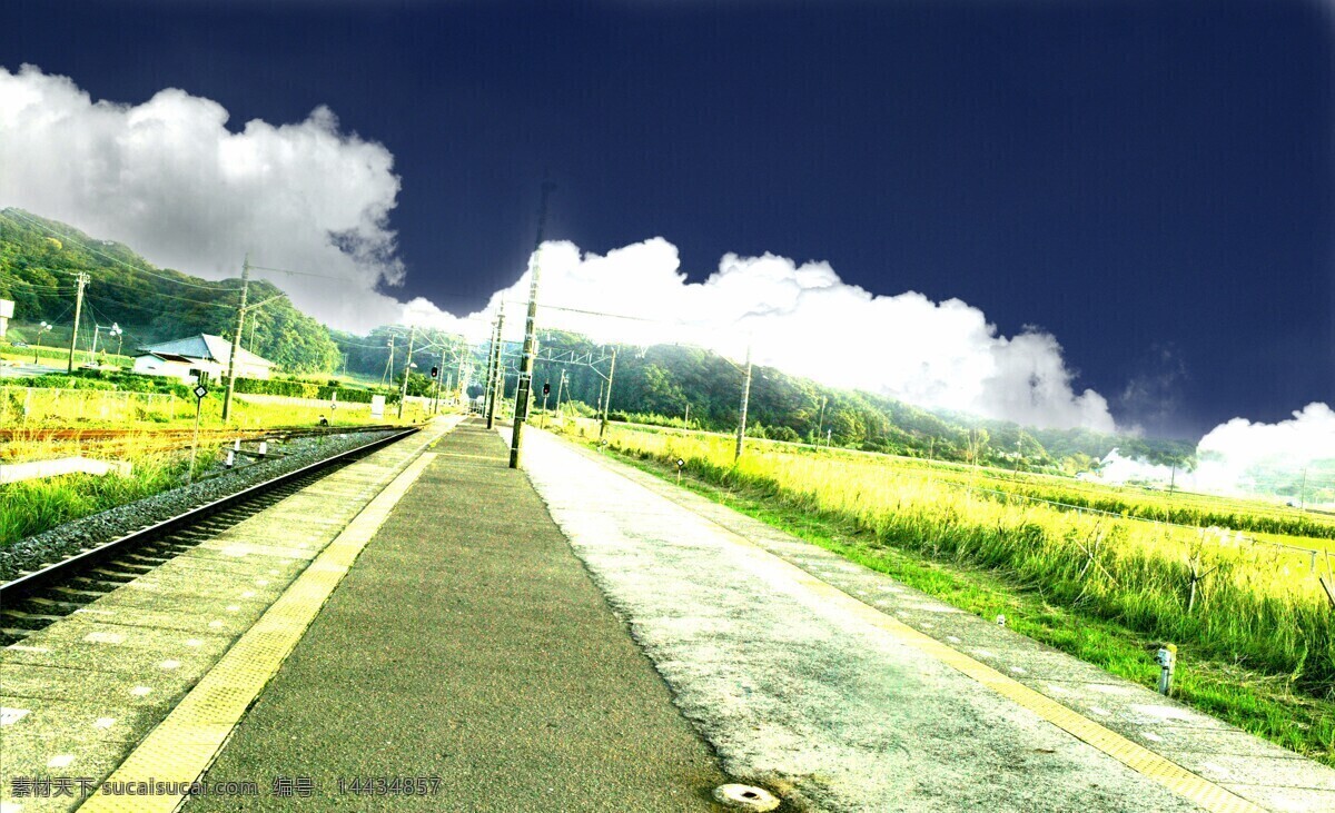 铁路风景摄影 旅行 旅游风景 公路 铁路 旅游 自然风景 蓝天白云 其他类别 生活百科 白色
