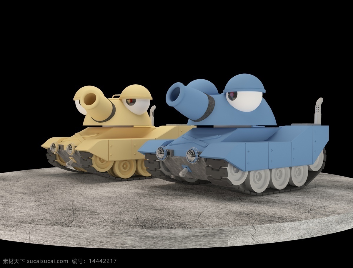 疯狂小坦克 疯狂坦克人 萌萌 儿童 卡通 游戏 大炮 3d设计 其他模型