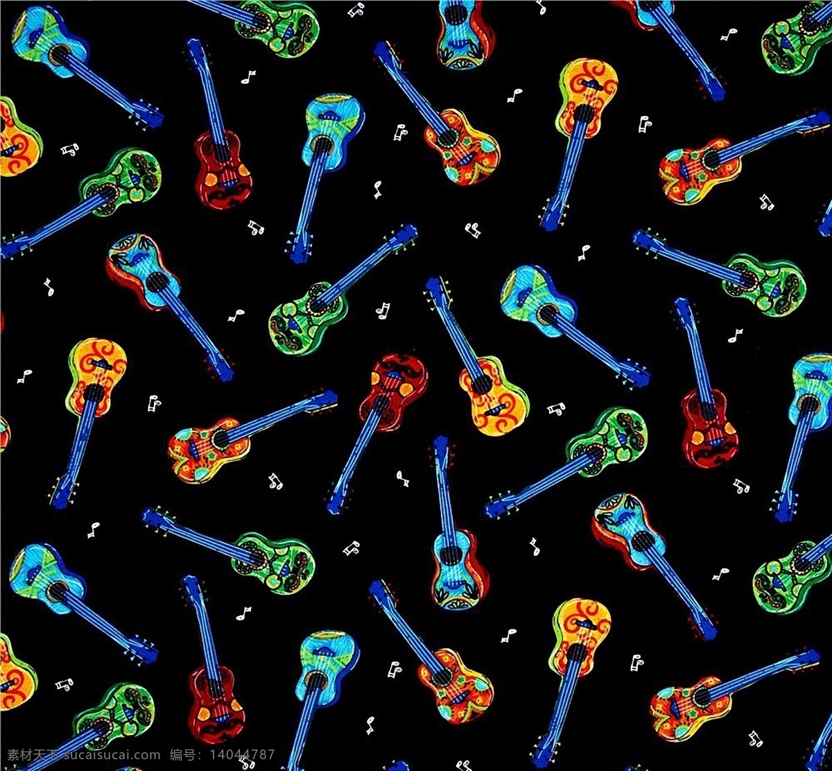 位图免费下载 服装图案 吉他 位图 音乐元素 面料图库 服装设计