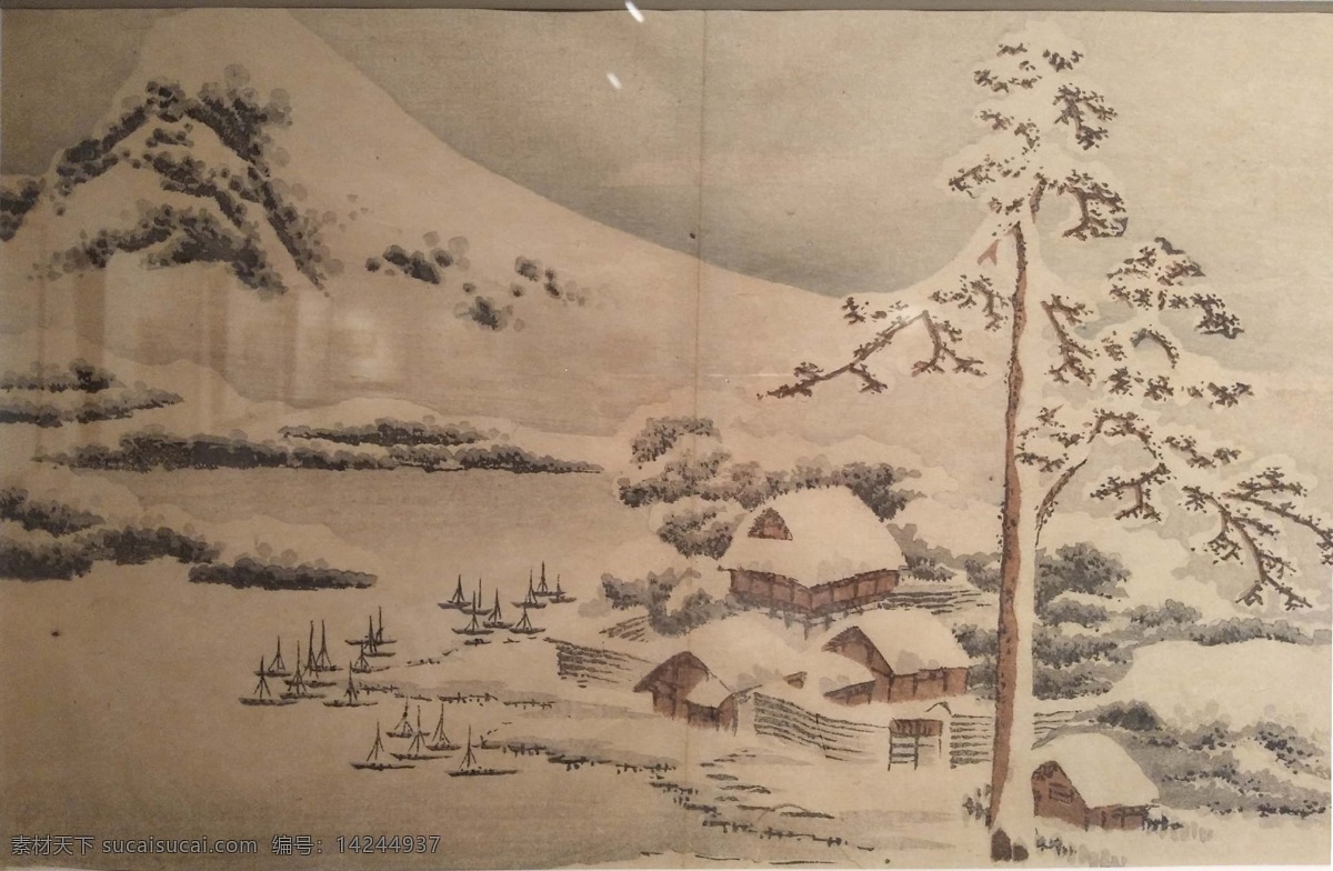 日本浮世绘 日本 浮世绘 风俗画 雪景 原作 文化艺术 传统文化