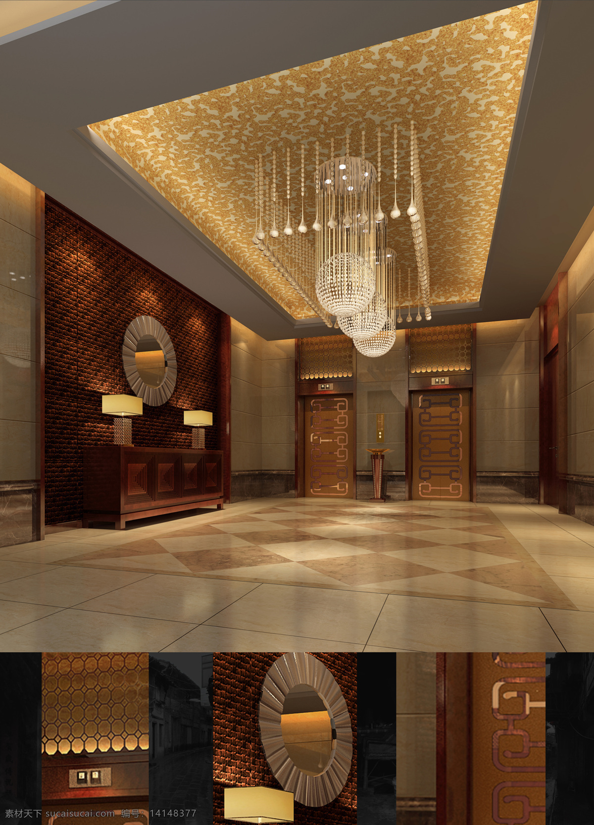 宾馆 大堂 电梯 环境设计 酒店 室内 室内设计 厅 效果图 设计素材 模板下载 家居装饰素材