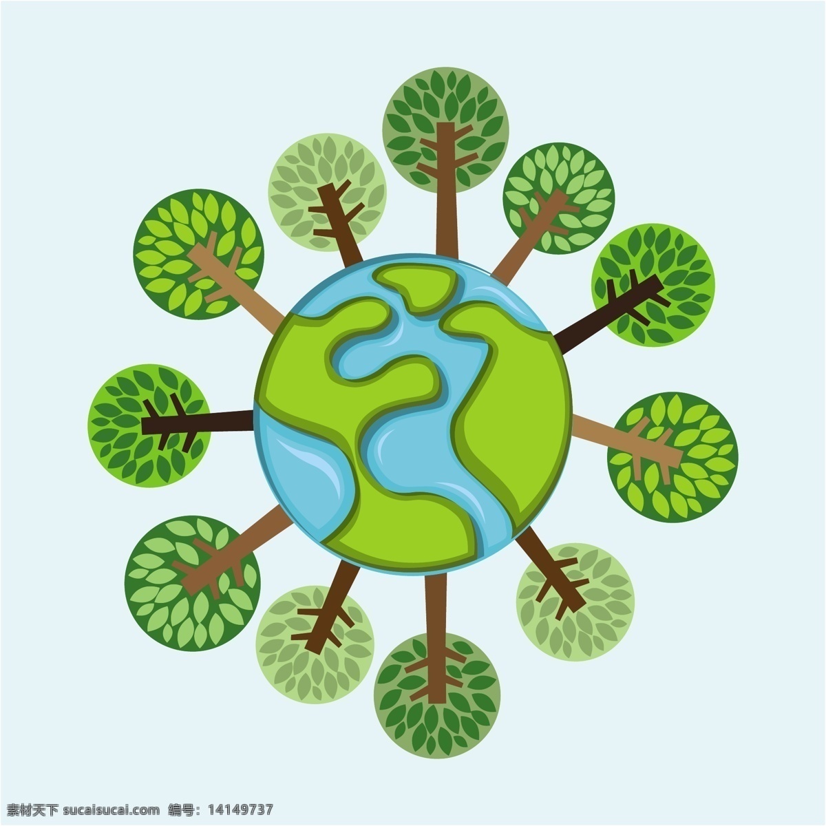 绿色地球 地球 星球 节能 环保 环境保护 低碳生活 节能减排 保护环境 矢量