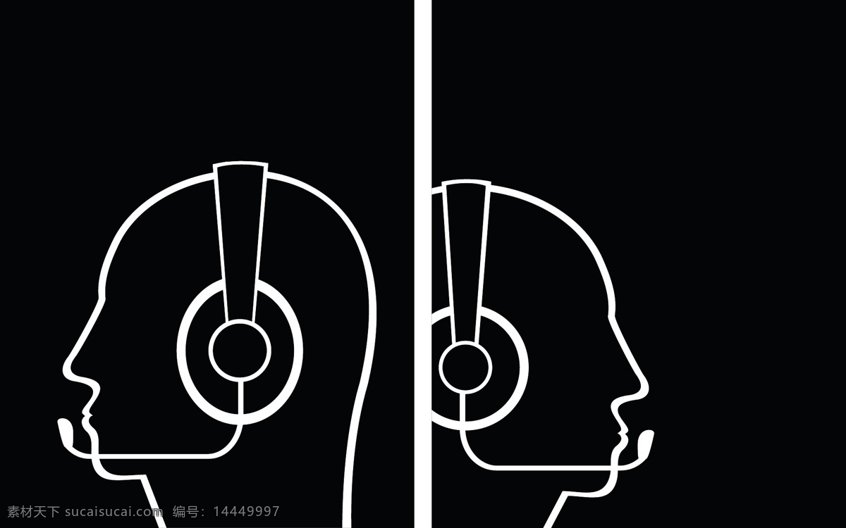 矢量图 听 音乐 感觉 耳麦 人物 头戴式耳机 其他矢量图