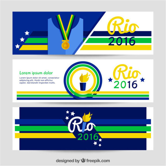 奥运会 抽象 横幅 巴西 火炬设计 奥运 2016 丝带 白色