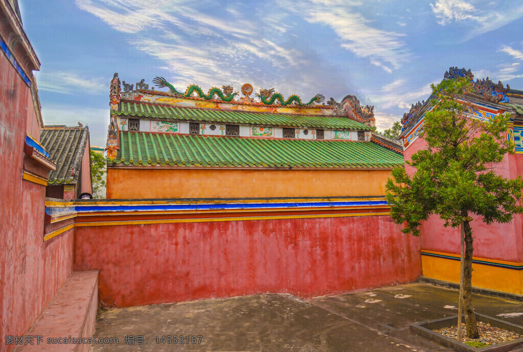 风景 海南 孔庙 建筑 文化