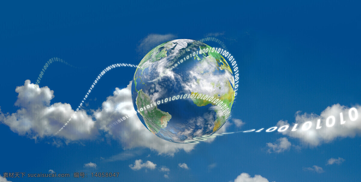 科技 数字 地球 白云 蓝天白云 球体 绿色地球 绿色环保 保护地球 宇宙太空 环境家居