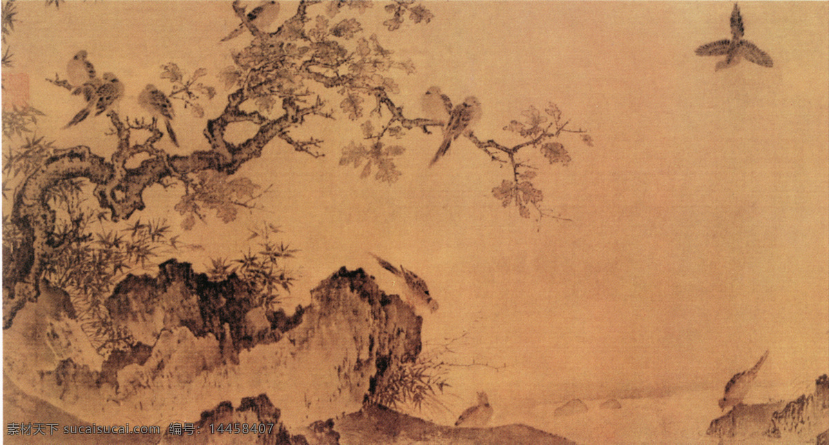 国画 国画艺术 中国风 喜鹊 鸟儿 文化 画 中国画 绘画书法 文化艺术