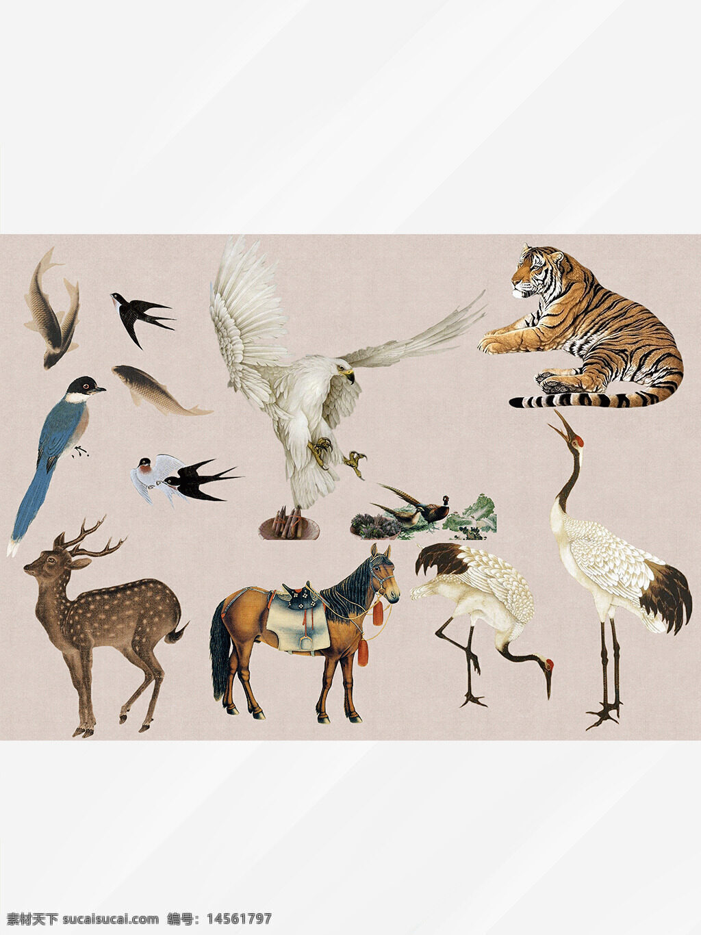 工笔画 工笔画鸟 工笔 古代 仙鹤 风景 装饰画 字画 动物 设计