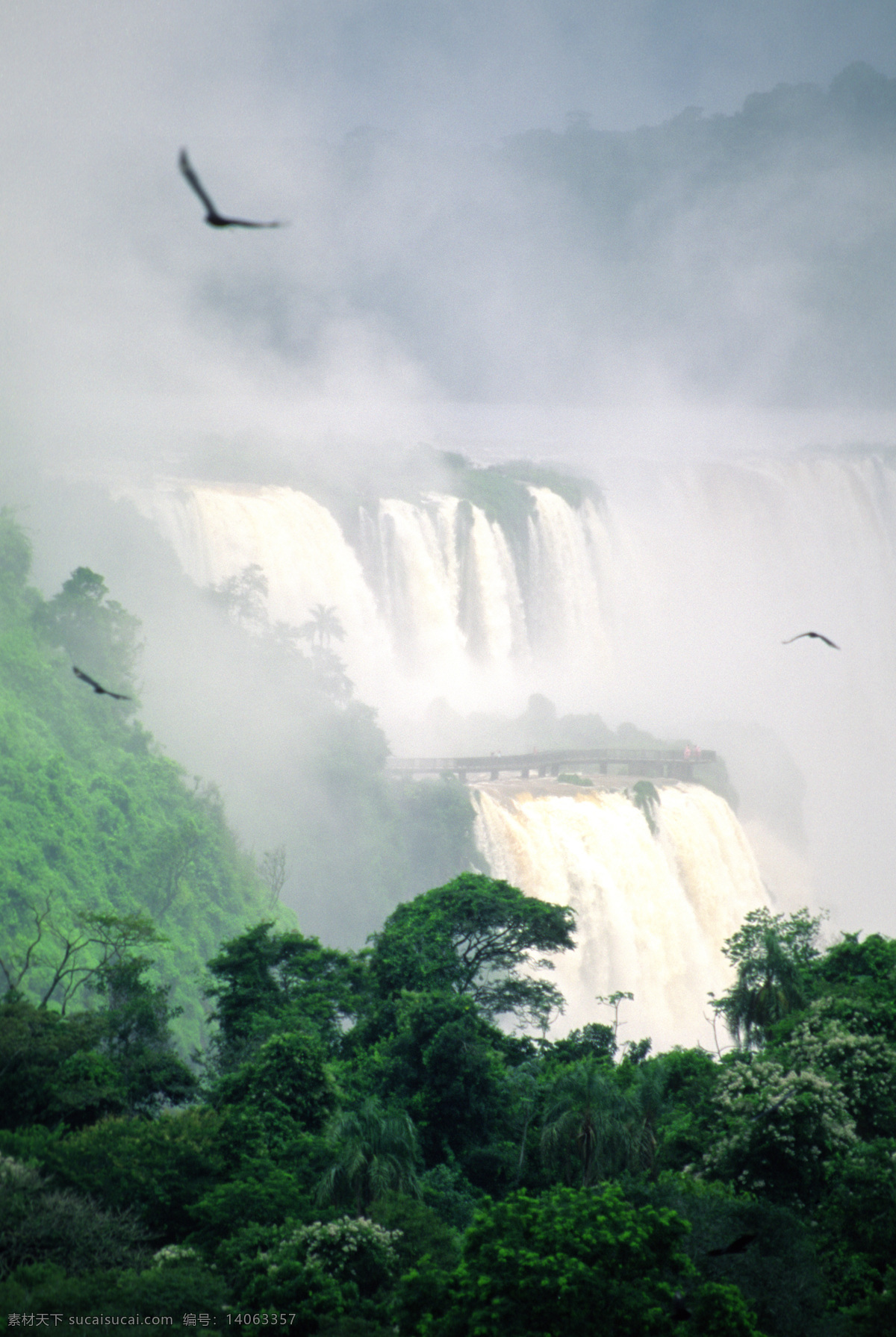 热带雨林 瀑布 壮观 风光 景色 美景 美丽风景 摄影图 高清图片 瀑布图片 风景图片