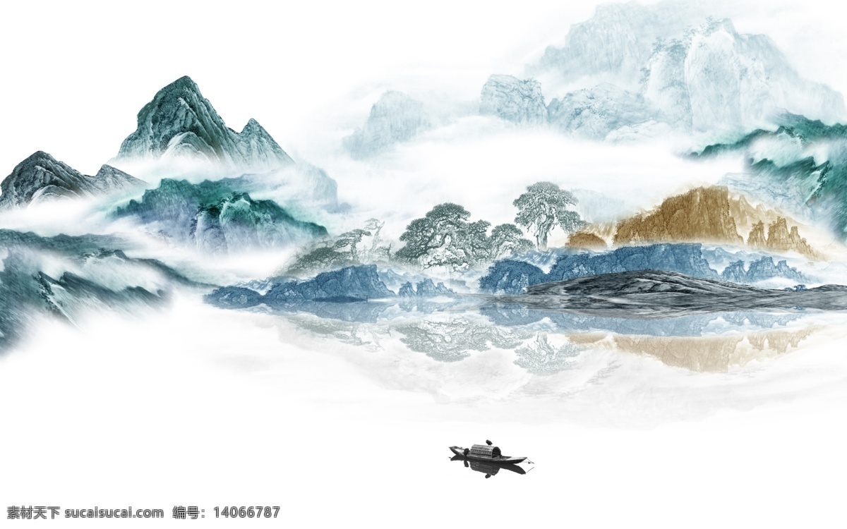 中式 水墨 山水 玄关 屏风 电视 背景 墙 电视背景墙 壁画 底纹