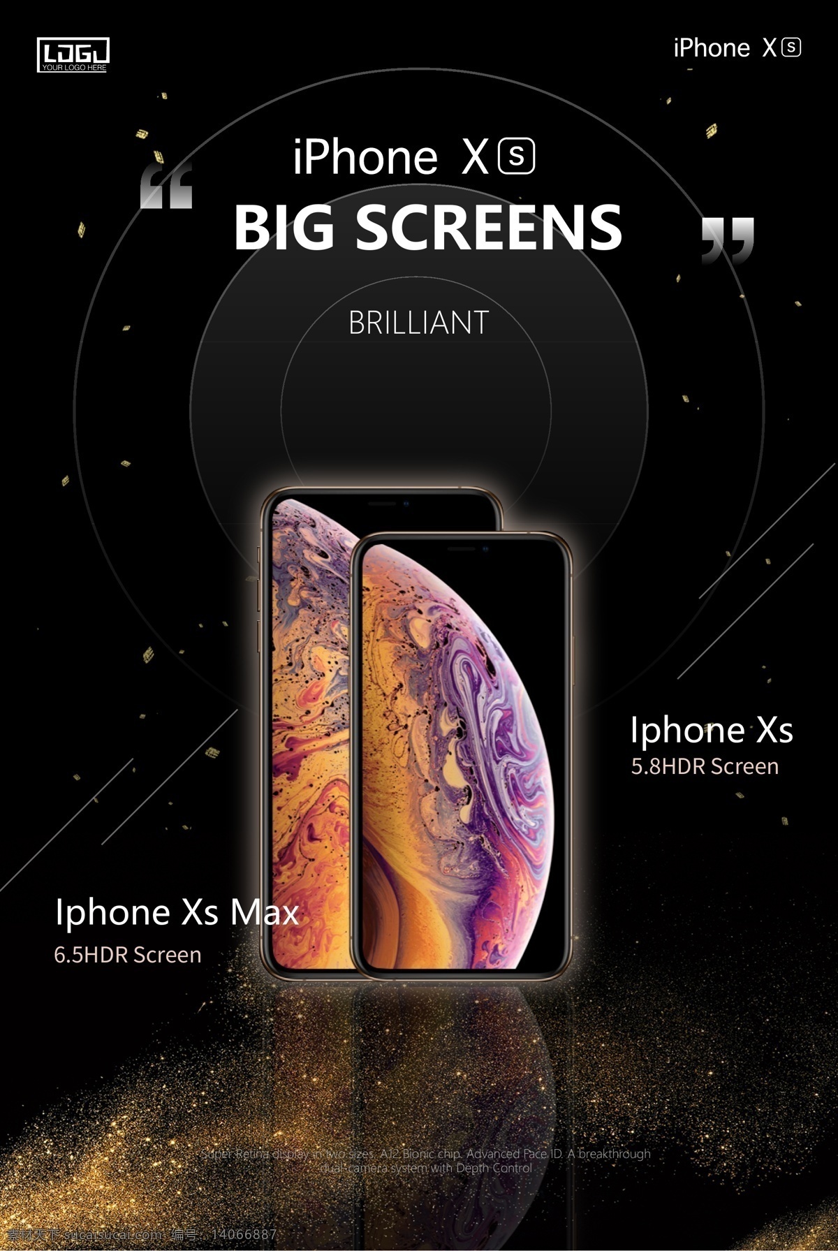 创意 iphone xs促销海报 海报 促销海报 xs 苹果手机 提升 拍卖 新产品 出售海报 新闻 时尚 现代