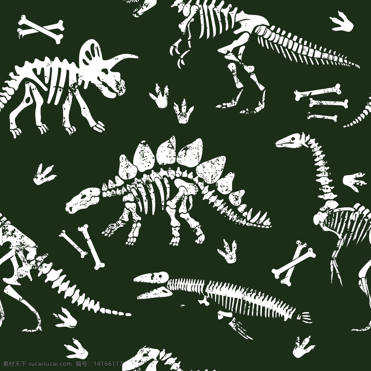 恐龙化石 矢量图 大牌图案 抽象图案 动物 精美 面料 图案 花型 底纹边框 背景底纹