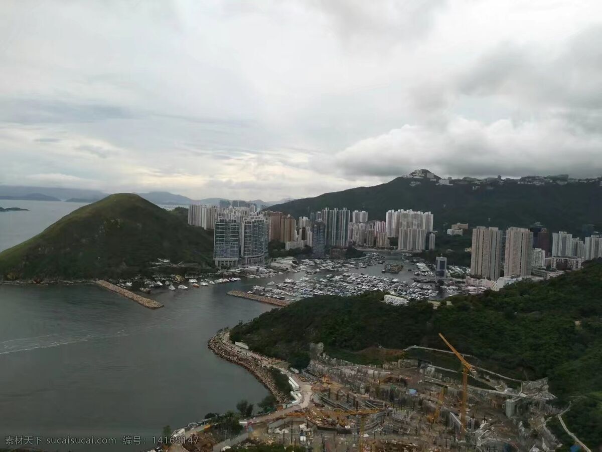 香港海岛一角 岛屿 阴天 香港 山 大屿山 旅游摄影 国内旅游