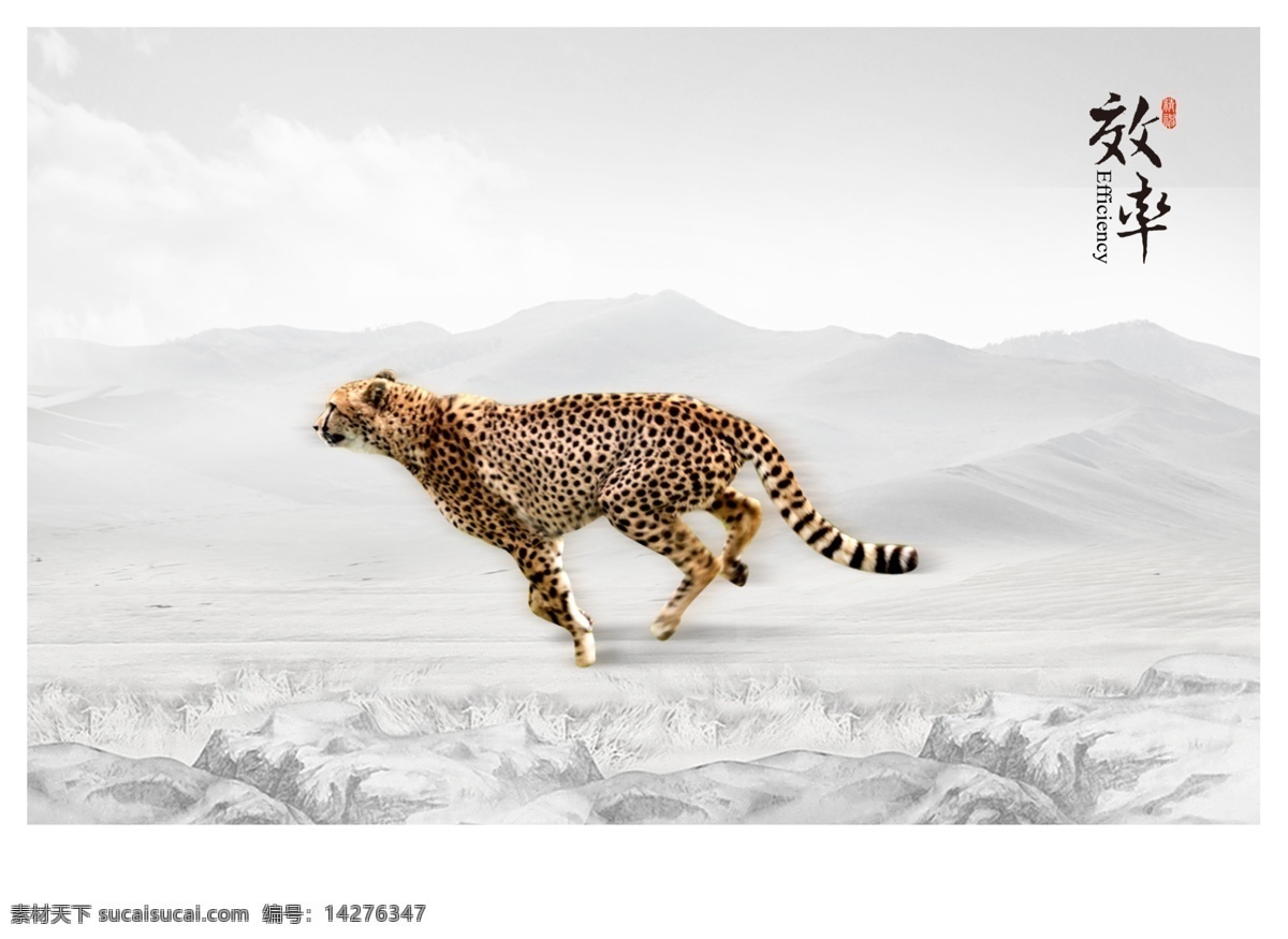 企业 文化 效率 猎豹 奔跑 宣传展板 展板模板