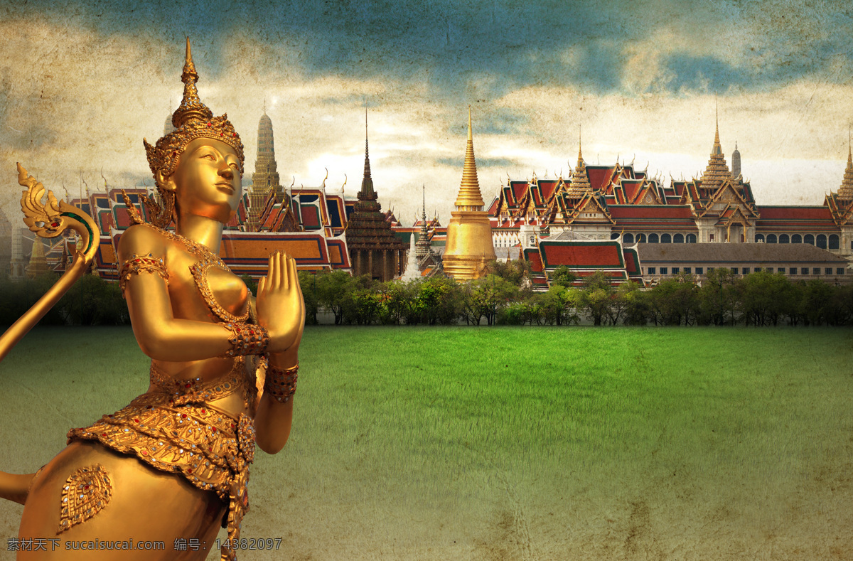 泰国旅游 泰国风景名胜 泰国景点 美丽风景 泰国旅游景点 雕塑 名胜古迹 自然景观 黑色