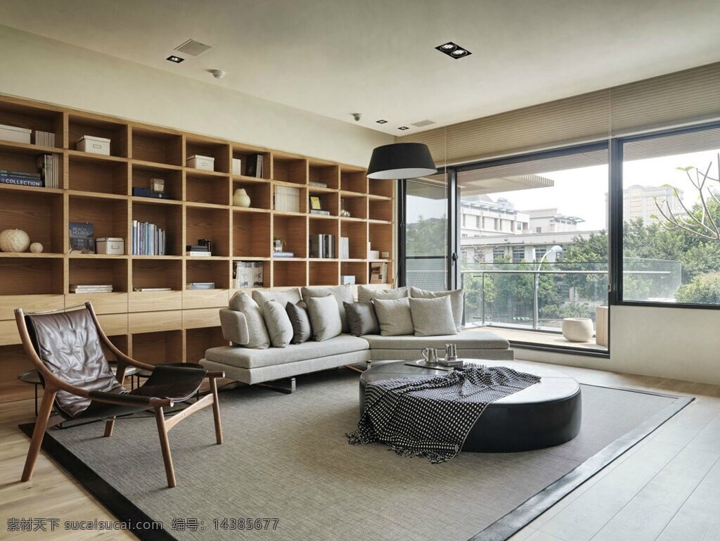 现代 时尚 客厅 圆形 亮 面茶 室内装修 效果图 客厅装修 木地板 浅褐色地毯 木制柜子