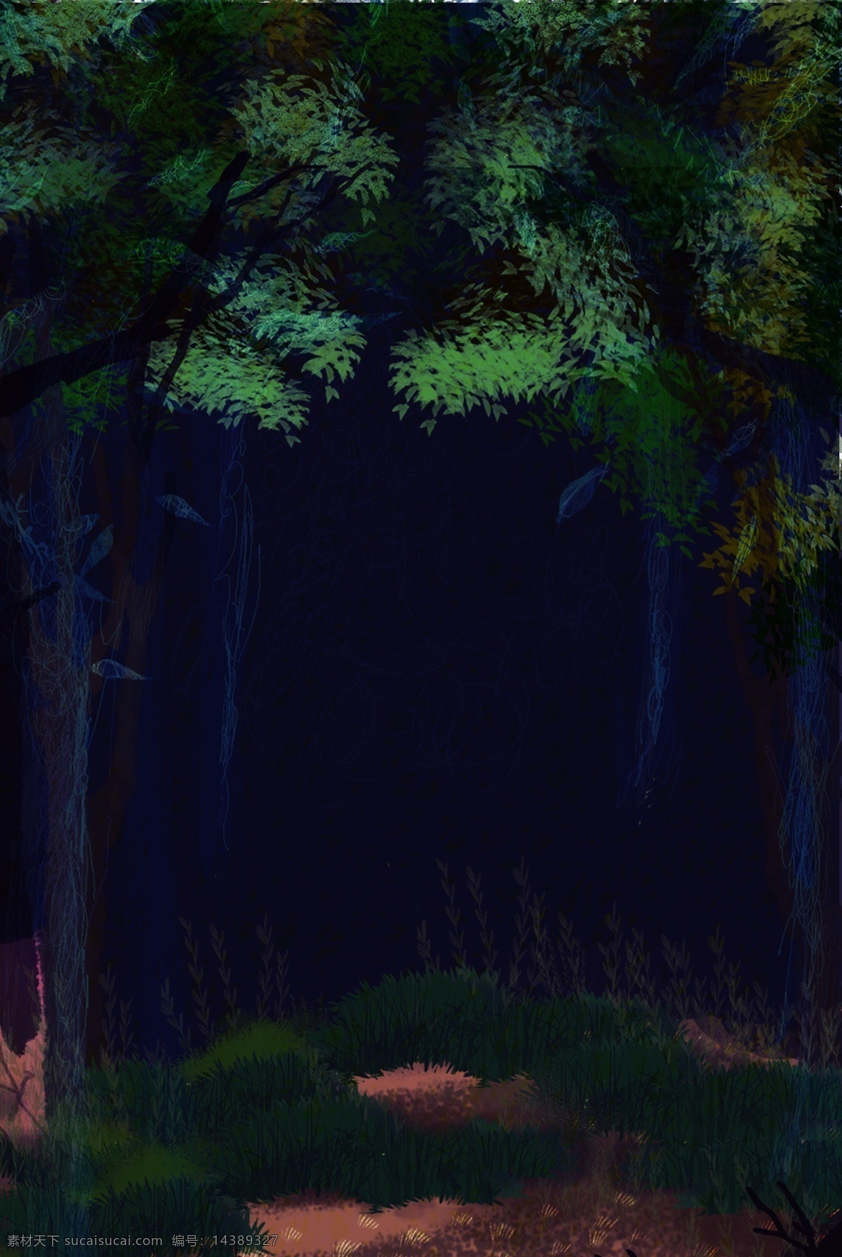 森林 暗色 调 海报 背景 暗色调 神秘 黑夜 恐怖 纹理