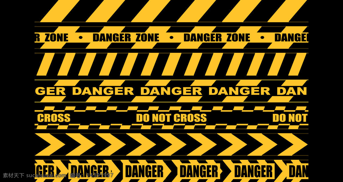 危险 警示 条 警告 国外警告条 警示标志 黄色警告 分层